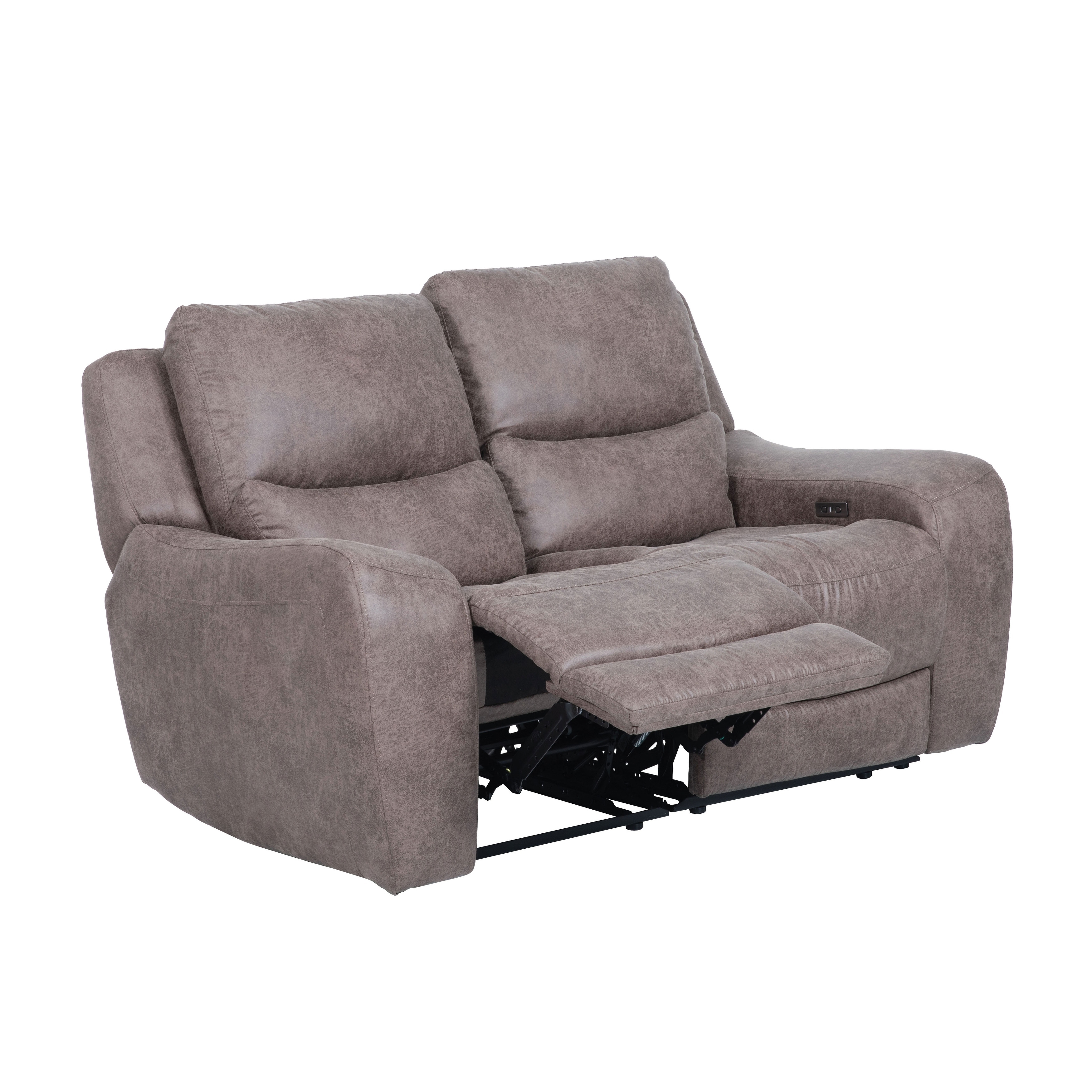 Furniture of America Evelio Modern Oversized Power Recline Loveseat with USB Ports
