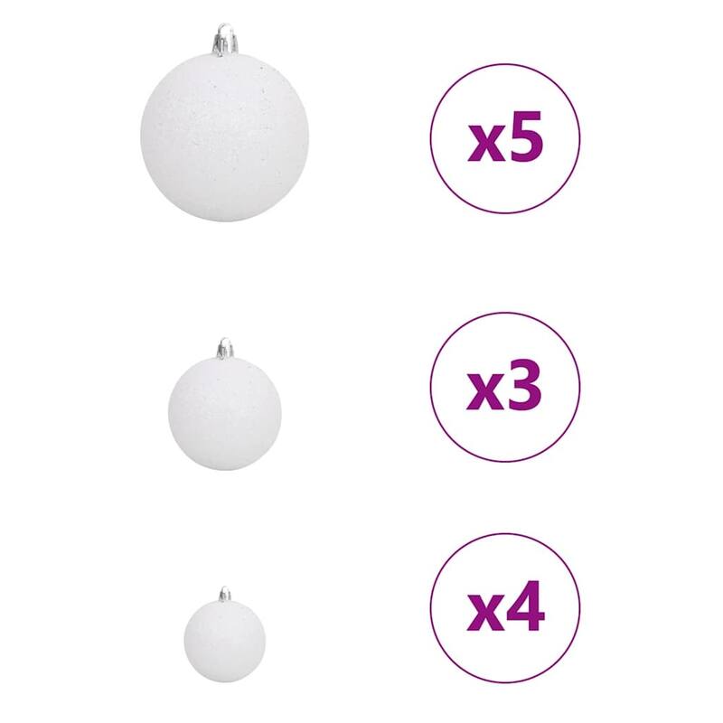 vidaXL Artificial Christmas Tree White 59.1" PVC