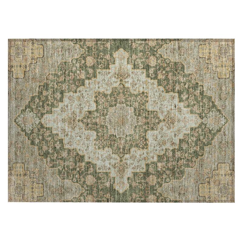 Machine Washable Indoor/ Outdoor Traditional Karachy Chantille Rug