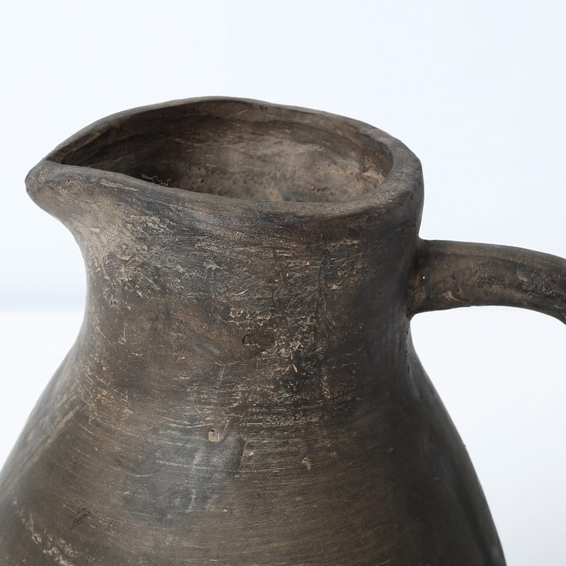 Approx. 9" H Charcoal Gray Pitcher Vintage Style (3" opening)
