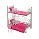 preview thumbnail 1 of 5, Badger Basket Scrollwork Metal Doll Loft Bed with Daybed and Bedding - White/Pink - 20.5" x 10.5" x 20.5"
