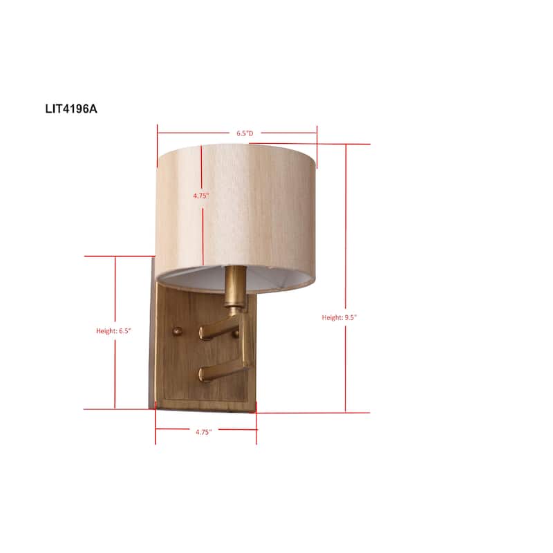 SAFAVIEH Lighting Melissia 9.5-inch Gold Sconce (Set of 2) - 6.5"x7.875"x9.5" - Antique Gold - 7Wx8Dx10H