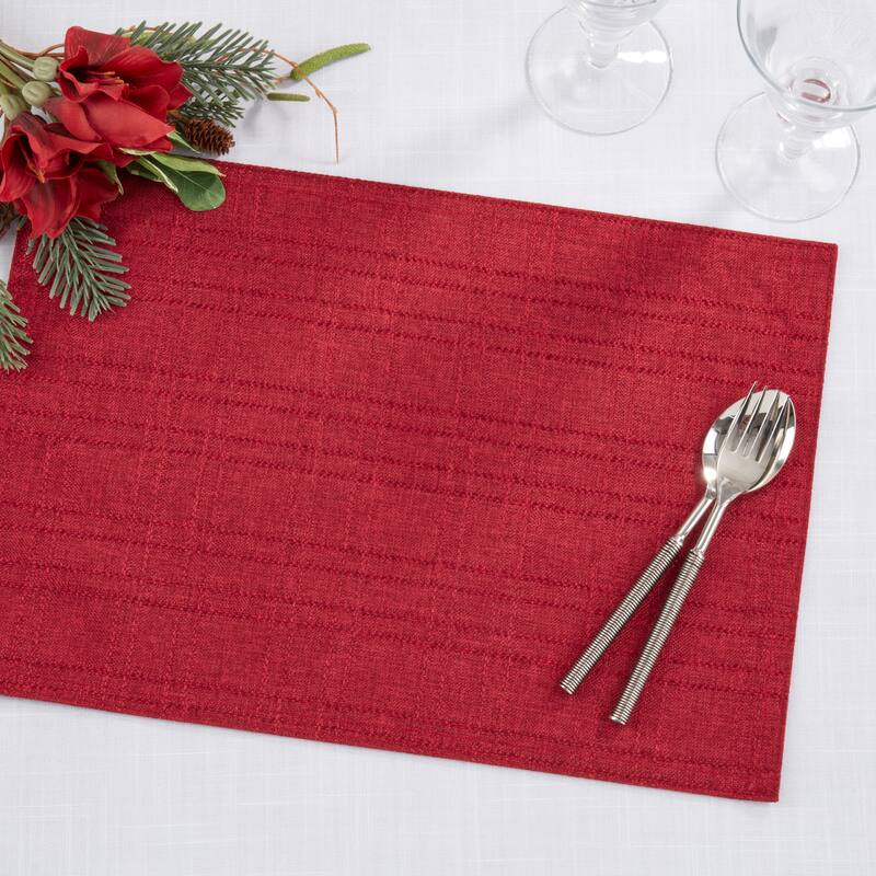 Refined Stitched Plaid Placemat (Set of 4)