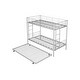 preview thumbnail 6 of 14, Metal Bunk Bed Frame with Trundle, Sturdy Guard Rail and 2 Sideladders
