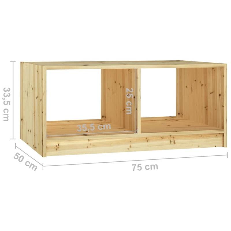 vidaXL Coffee Table 29.5"x19.7"x13.2" Solid Firwood - 29.5" x 19.7" x 13.2"