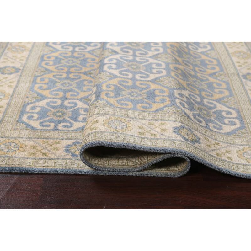 Vegetable Dye Khotan Oriental Wool Area Rug Hand-knotted Foyer Carpet - 4'5" x 6'11"