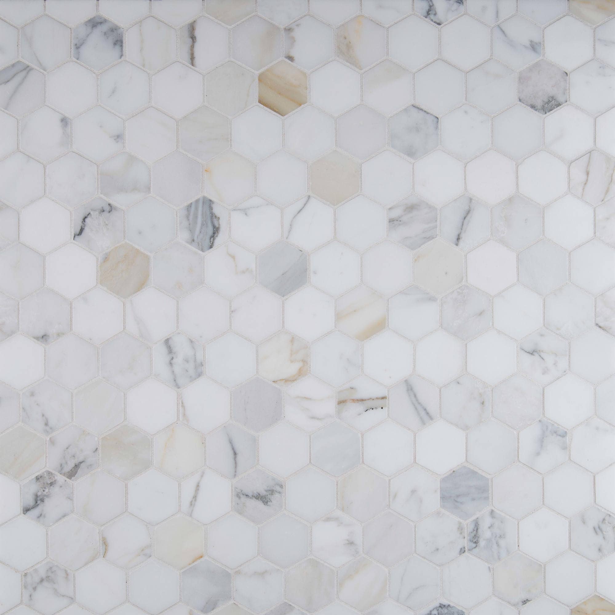 Shop Msi Calagold 2hex Calacatta Gold 2 X 2 Hexagon Mosaic