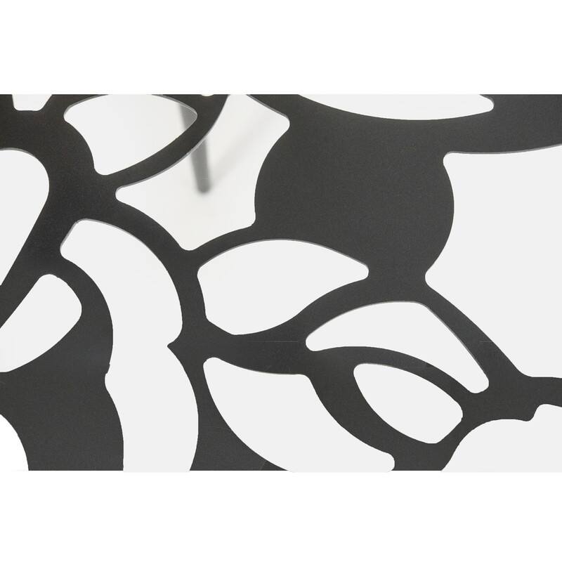 Devon Outdoor Bistro Aluminum Dining Table with Floral Cutout and Weather Resistant for Patios & Garden - 29 x 31.1