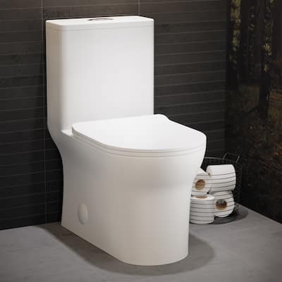 Burdon One Piece Square Toilet Dual Flush 0.8/1.28 gpf
