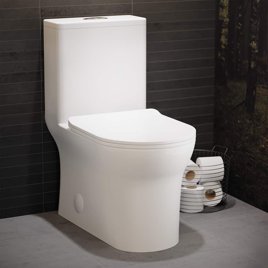 Burdon One Piece Square Toilet Dual Flush 0.8/1.28 gpf