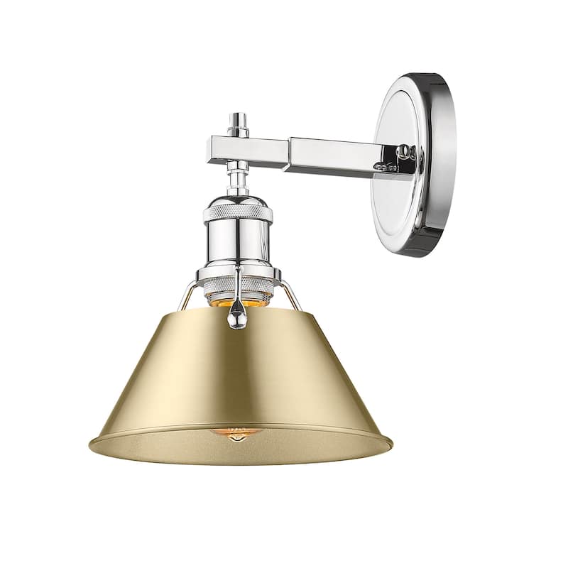 Orwell 1-Light Bath Vanity in Chrome with Brushed Champagne Bronze - Silver