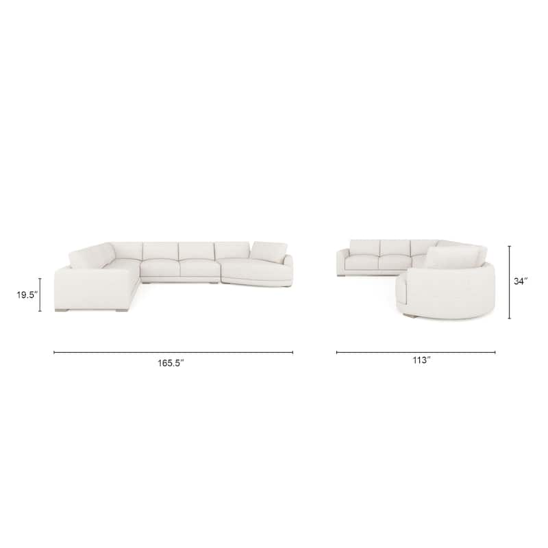 Laguna 165.5" 4-Piece Modular Sectional Sofa