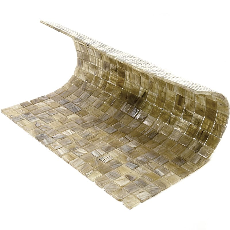Apollo tile 12" x 12" Skosh Glossy Golden Brown Glass Tile (18.69 sq ft/case) - 20 Pack