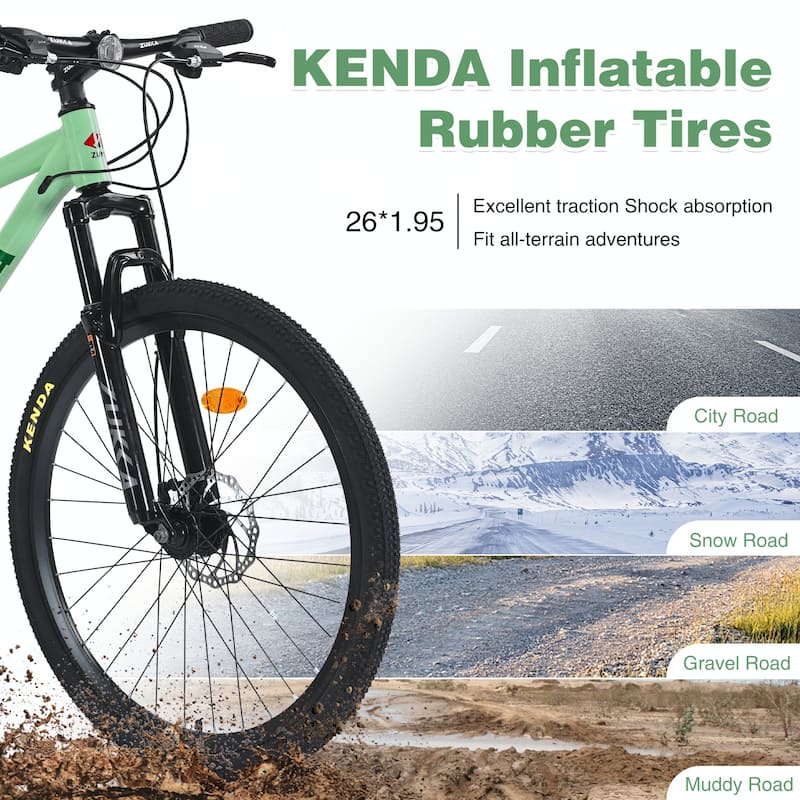 Mountain Bike 26 inch 24 Speed Suspension Fork KENDA Tires