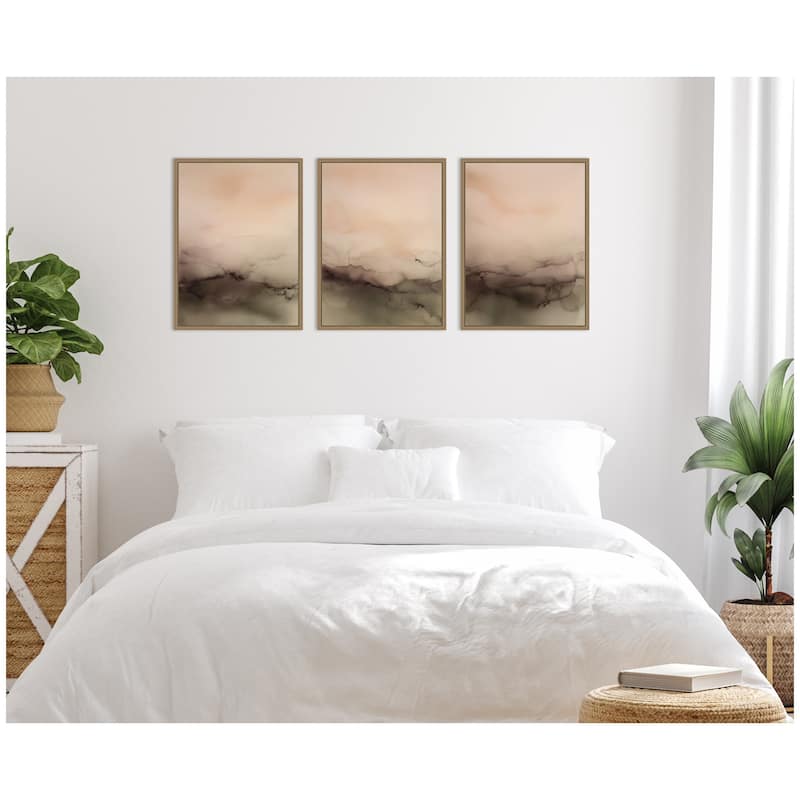 Kate and Laurel Dawn No. 1, No. 2, & No. 3 3 Piece Framed Canvas Wall Art Set by Amy Lighthall
