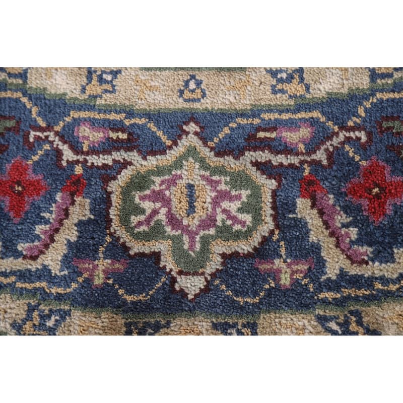 Geometric Heriz Serapi Round Rug Hand-knotted Wool Carpet - 6'0"x 6'0"