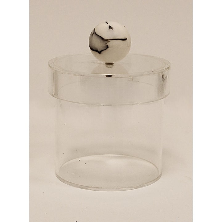 Acrylic Canister with Marble Ball Knob (3 Sizes) - Small