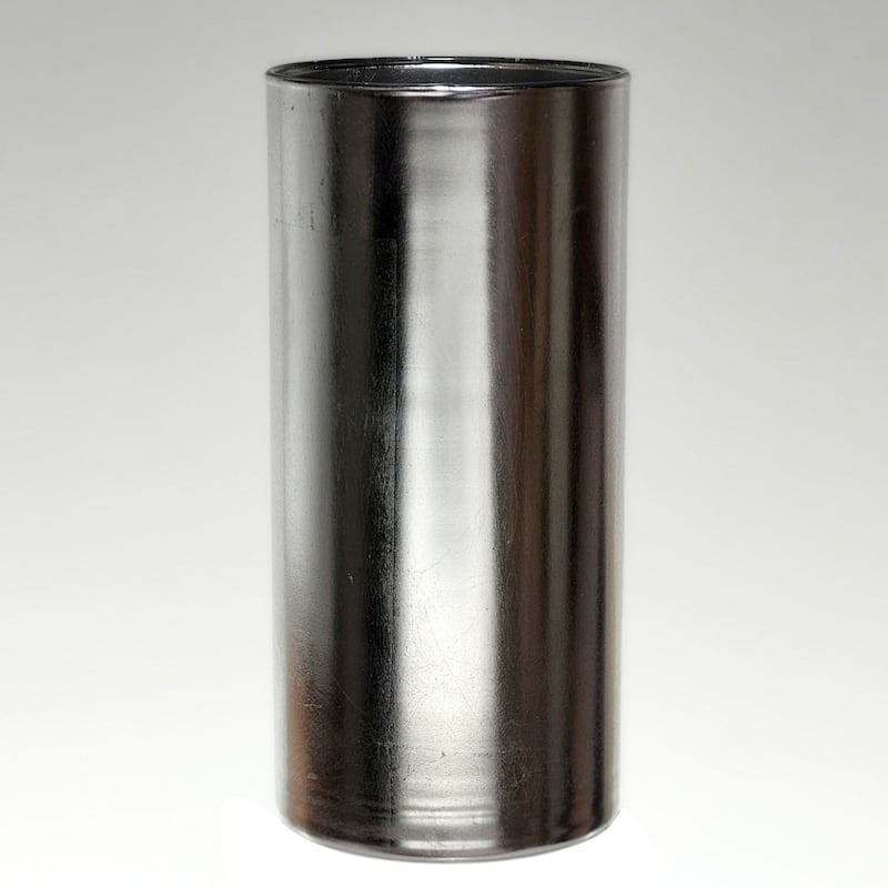 GILT 7" Glass Cylinder Vase