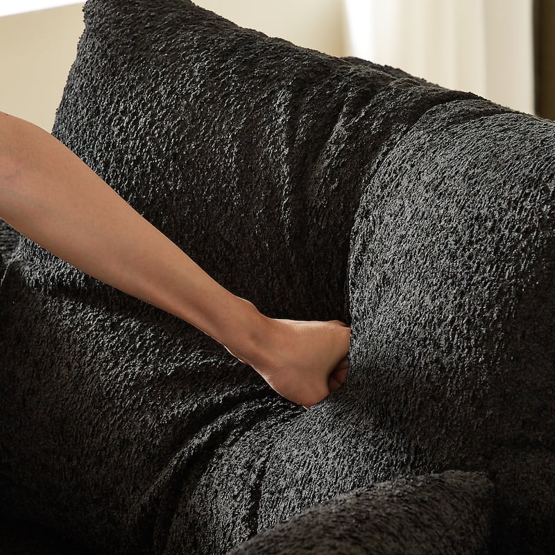 78.7" Convertible Sleeper Sofa Bed, Chenille Folding Mattress Couch with Side Pocket & Pillows, No-Assembly Floor Lounge Sofa