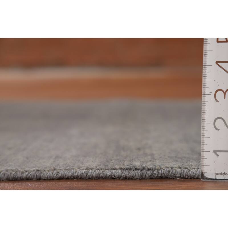 Modern Gray Gabbeh Oriental Foyer Rug Handmade Wool Carpet - 3'3"x 4'6"