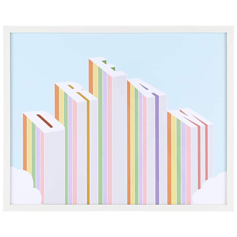 SAFAVIEH Rietie Rainbow Aspirations 20 x 16-inch Framed Wall Art