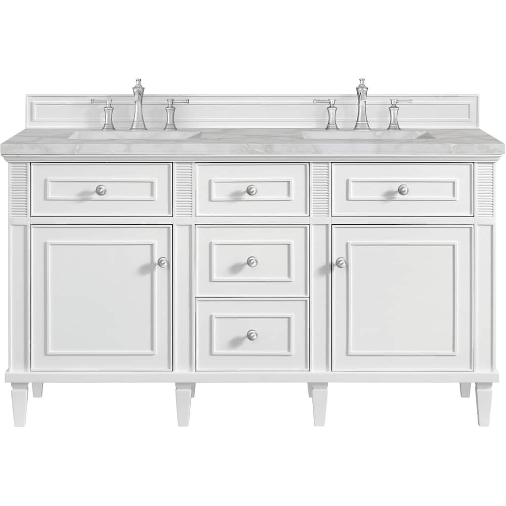 James Martin Vanities 424-V60D-FVSL Lorelai 60" Free Standing Double