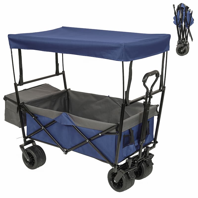Heavy Duty Collapsible Wagon Cart - Blue