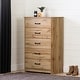 preview thumbnail 22 of 21, South Shore Tassio Modern Country 5-Drawer Chest Nordik Oak