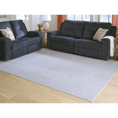 Signature Design by Ashley Worthley Light Gray Washable Area Rug