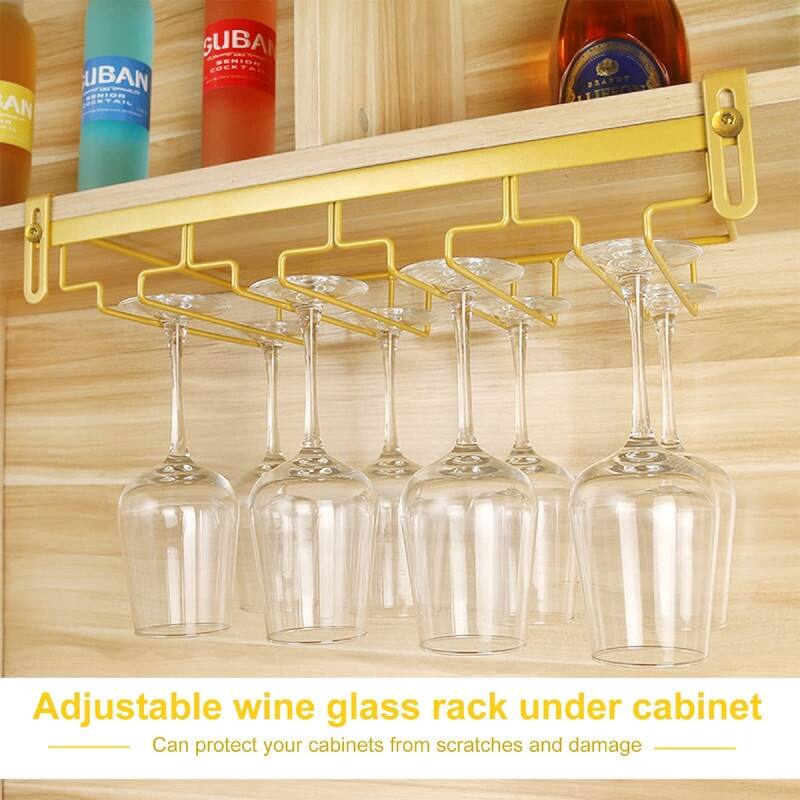 Hanging Wine Glass Storage Hanger Organizer - 17.6"D x 8.8"W x 2"H