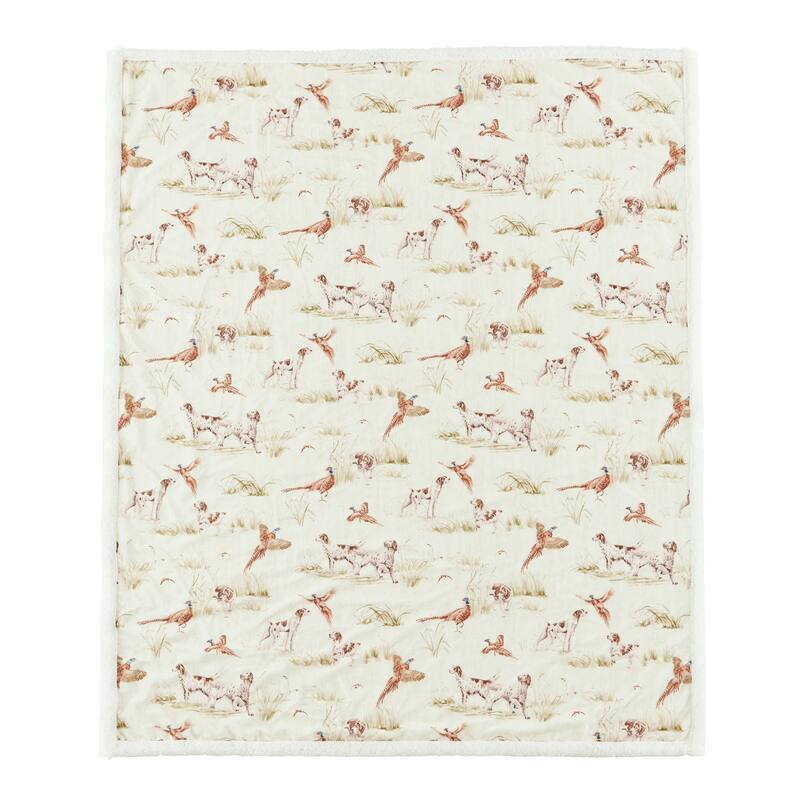 Indigo Hill by HiEnd Accents Campfire Sherpa Fleece Throw, 1PC or 3PC