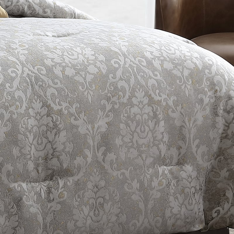 Riverbrook Home Lantana Grey Jacquard 10-piece Comforter Set