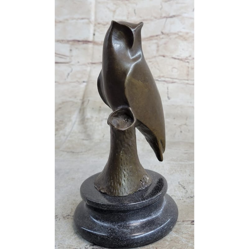 Vienna Bronze Modern Miniature Abstract Owl Bronze Sculpture Statue