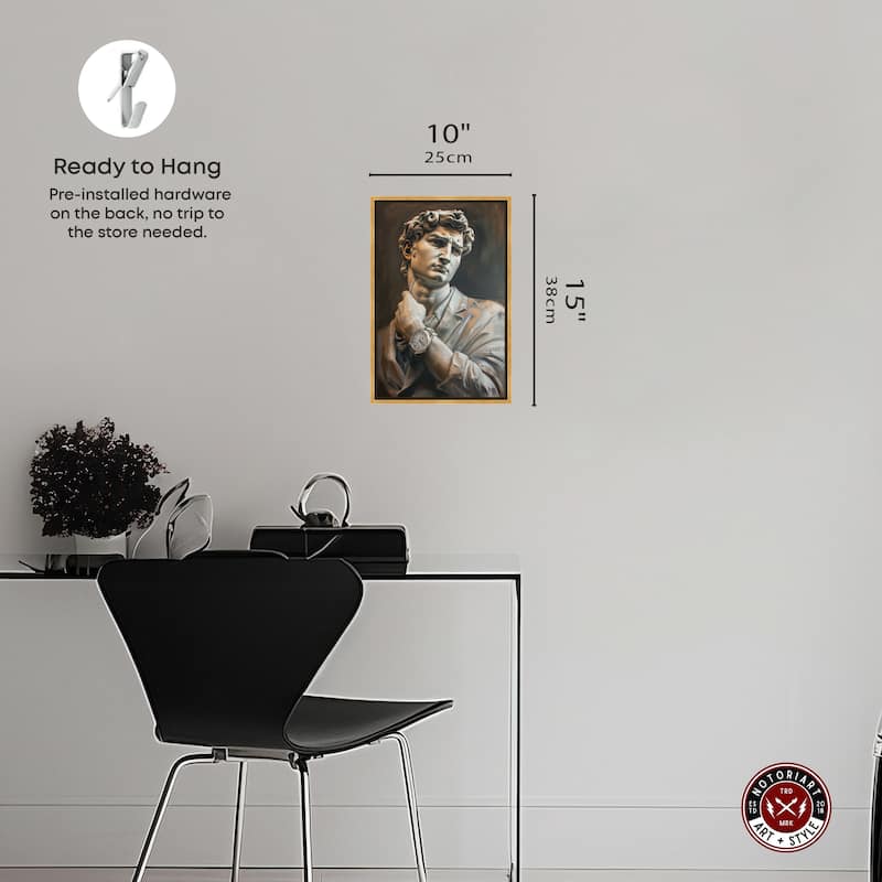 Notoriart Classy Sculpture Framed Men Style 1 Piece Canvas Wall Art