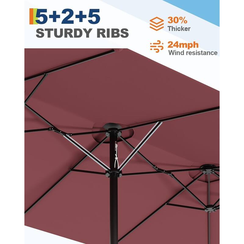 13ft Patio Umbrella, with Double Canopy, No Base