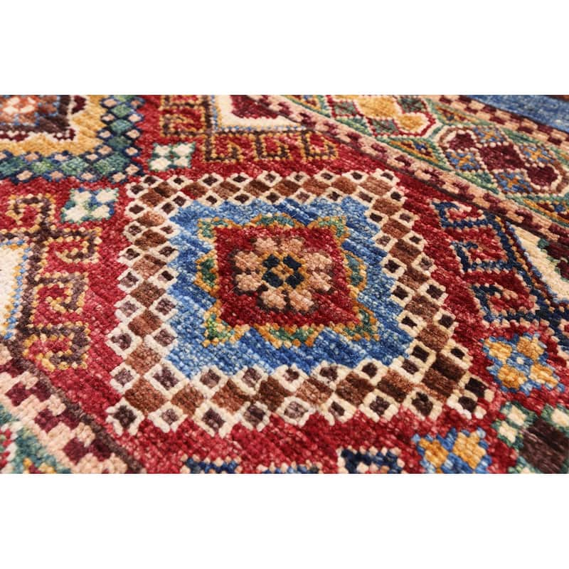 Golden Nile Khorjin Persian Gabbeh Handmade Wool Rug - 3' 2" X 4' 9"