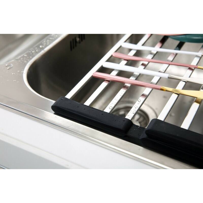 YBM Home Roll Up Dish Drying Rack Stainless Steel for Over the Sink and Counter, 1206