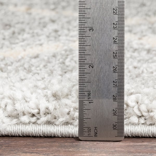 dimension image slide 0 of 3, Livabliss Jada Moroccan Stripe Shag Area Rug