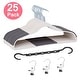 preview thumbnail 17 of 38, Clothes Hangers Plastic Coat Hangers Non-Slip Space-Saving Swivel Hook 25 Pack - Grey