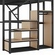 preview thumbnail 14 of 26, Loft Bed with Desk and Charging Station, Metal Loft Bed with Stairs and Light for Kids and Teens