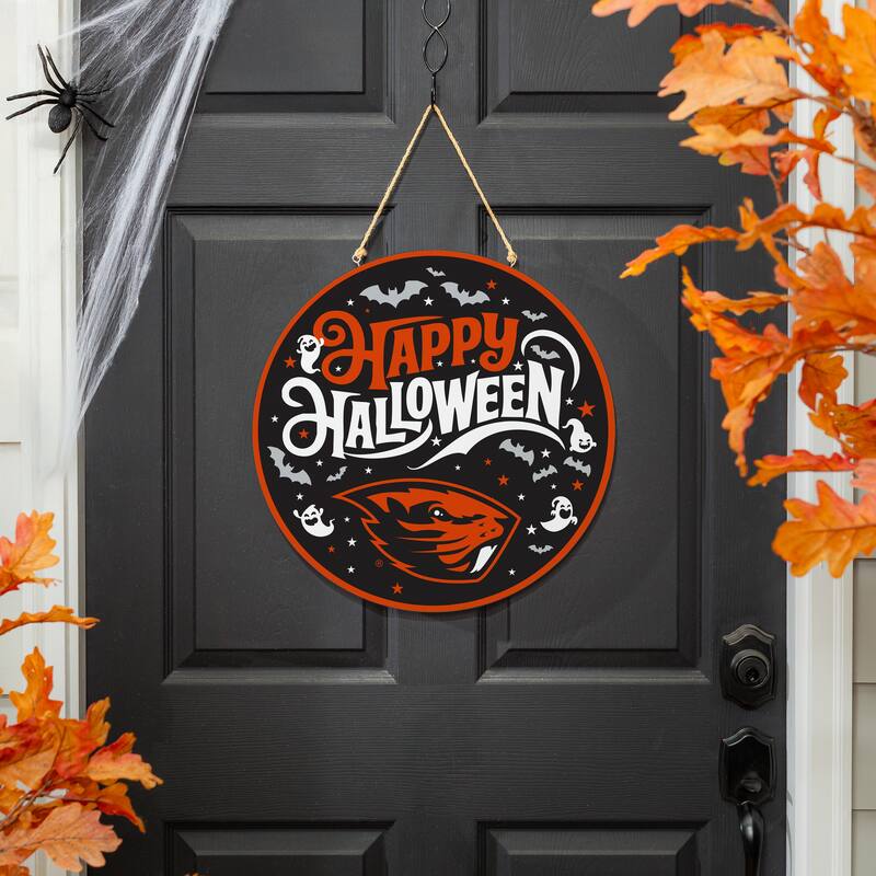 Oregon State University 18" x 18" Halloween Door Décor Wall Sign