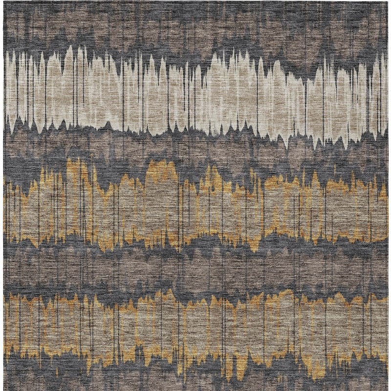 HomeRoots Striped Transitional Rectangle Outdoor Rug