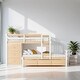preview thumbnail 2 of 15, Artsy Twin over Twin Loft Bunk Bed with Drawers and Ladder, Natural