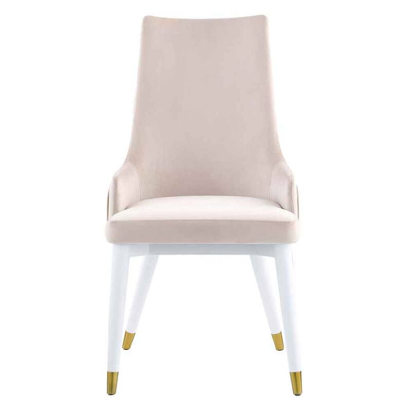 Somette Modern Judith Side Chair with Brushed Gold, Set of 2 - Set of 2
