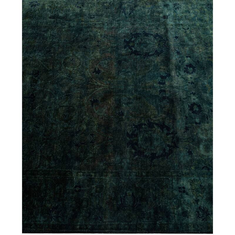 Overdyed One-of-a-Kind Hand-Knotted Area Rug - Green - 3' 1" x 5' 5"