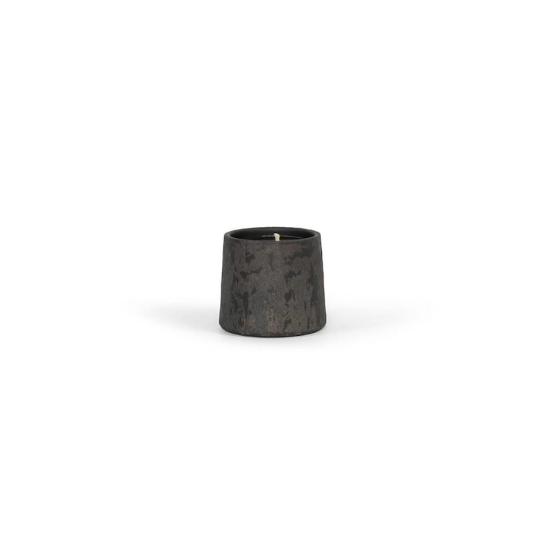 Weathered-Style Terra Cotta Potted Candle - 6.25" - Black
