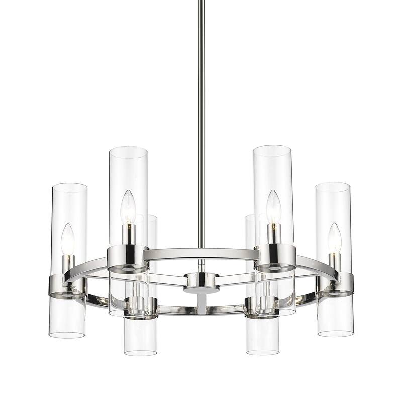 Bellevue ZCH66053 Conway 6 Light 26" Wide Taper Candle Style - Polished Nickel
