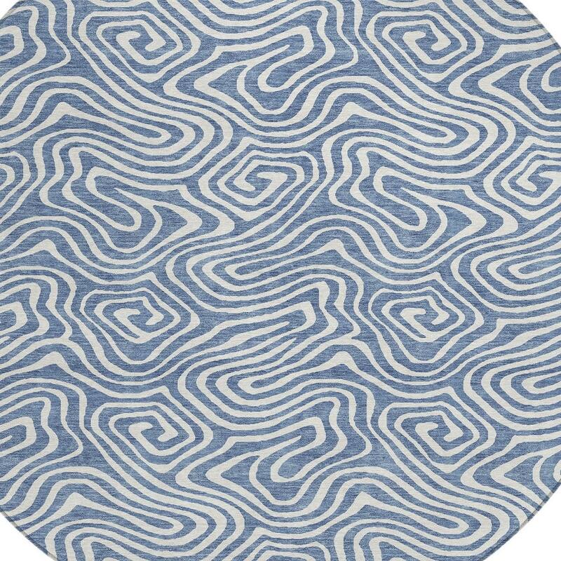 HomeRoots Abstract Transitional Rectangle Outdoor Rug