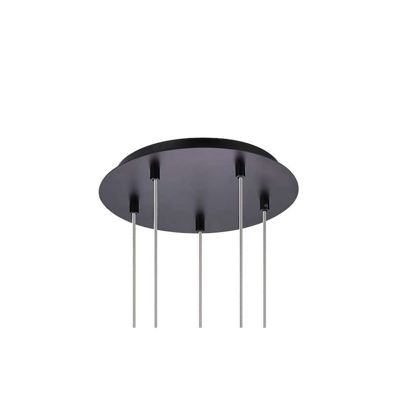 Elegant Lighting Eren 5 Light 12" Wide Crystal Multi Light Pendant