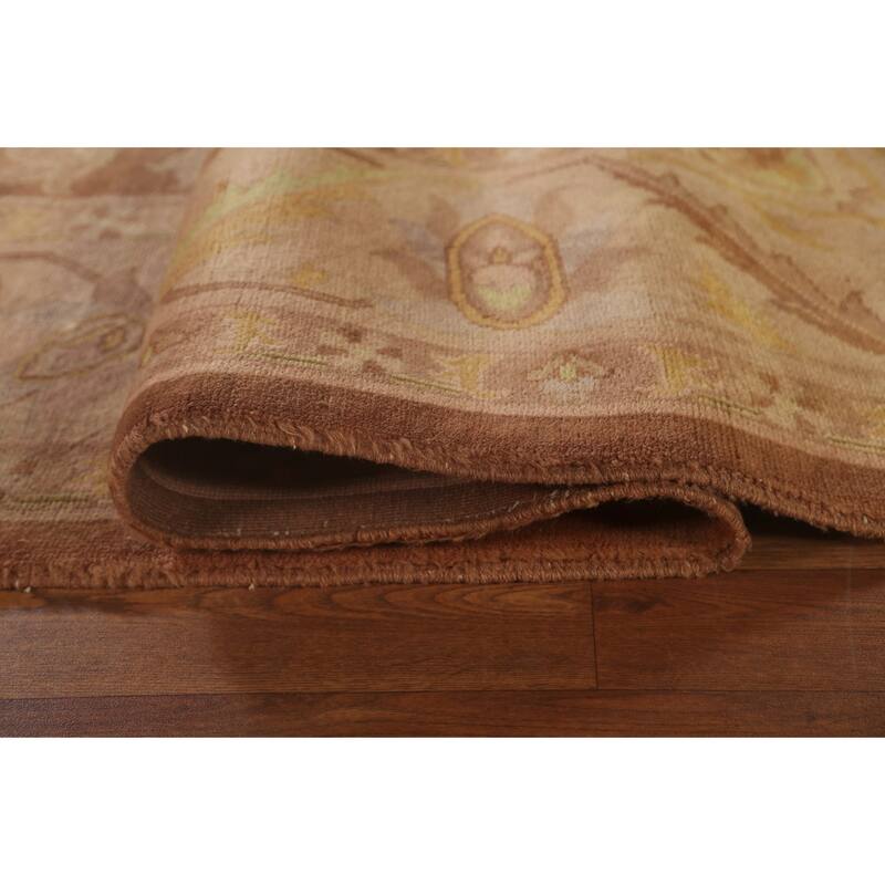 Traditional Floral Agra Indian Area Rug Handmade Wool Carpet - 9'3"x 12'4"